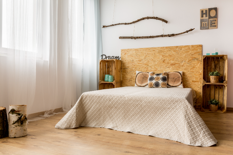 A minimalistic bedroom interior design